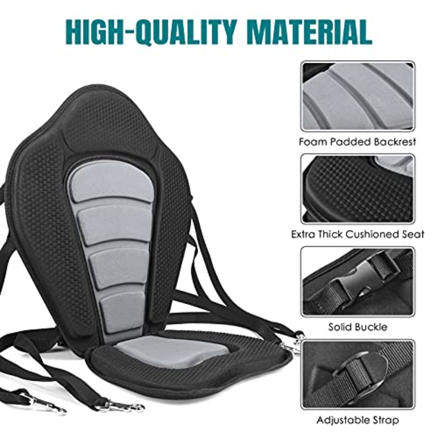 Deluxe Padded Kayak Seat with  - Fishing Kayak Storage Bag 评论和价格