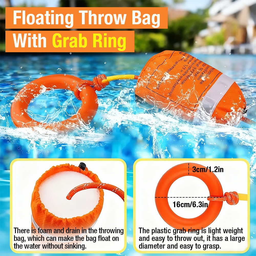 1SET Water Rescue Throw Bag, w - Fishing Kayak Crate 评论和价格