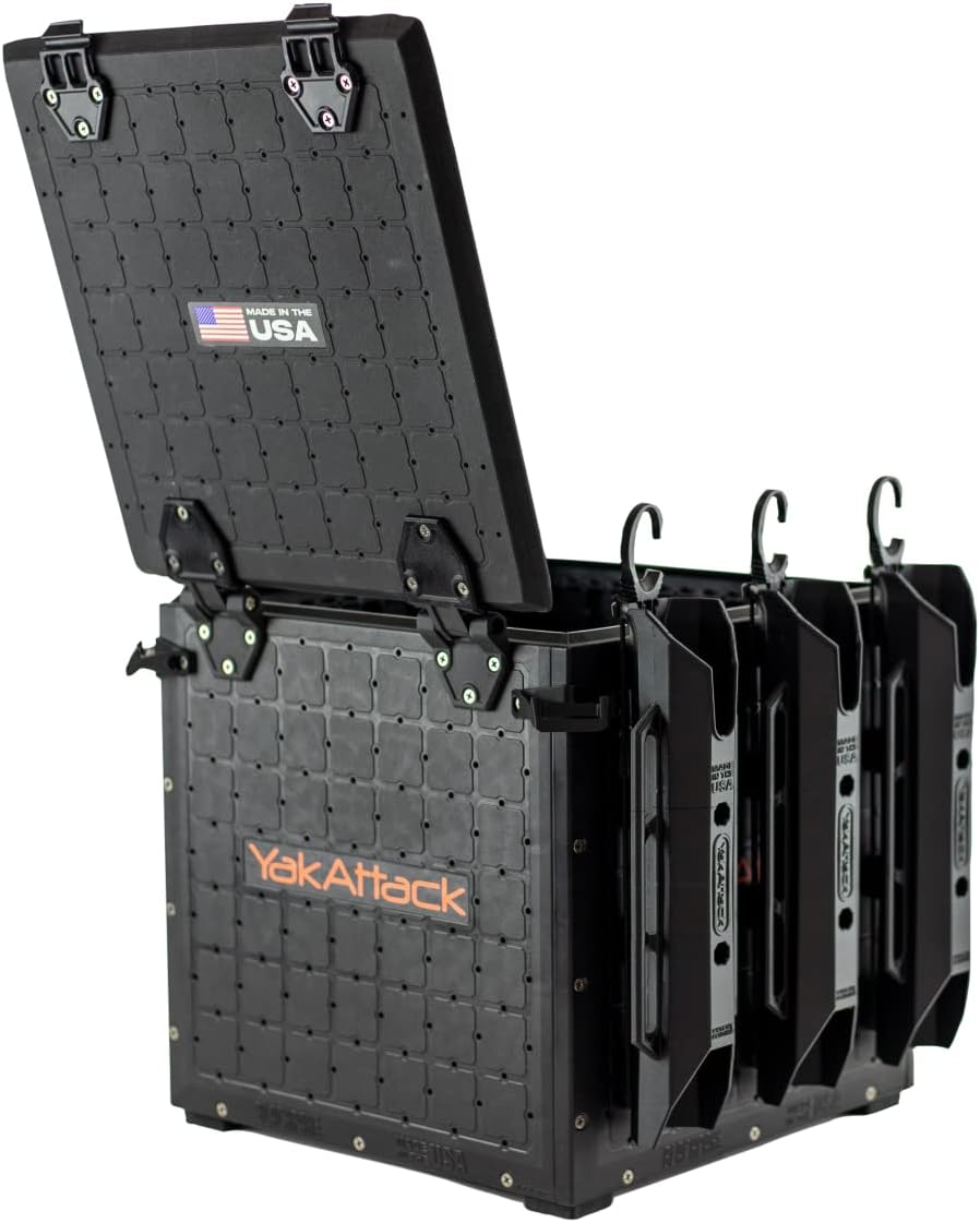 Fishing Crate with 3 Rod Holde - Fishing Kayak Crate 评论和价格