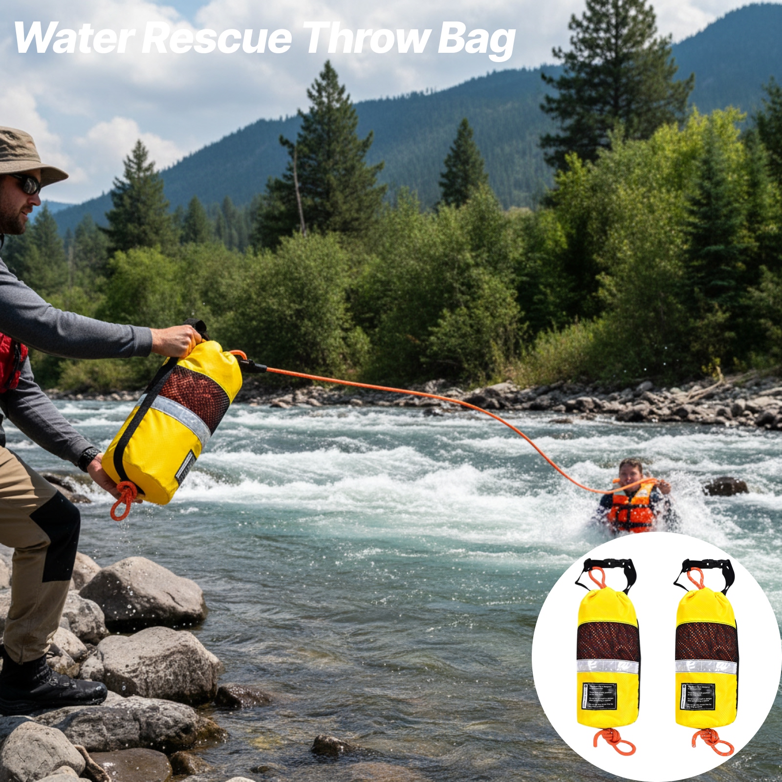 Throw Bag for Water Rescue Mar - Fishing Kayak Crate 评论和价格