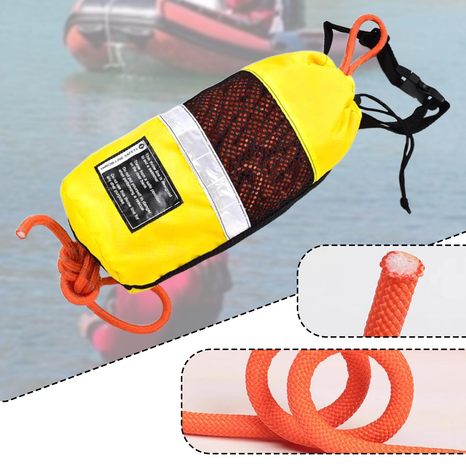 Throw Bag for Water Rescue Mar - Fishing Kayak Crate 评论和价格