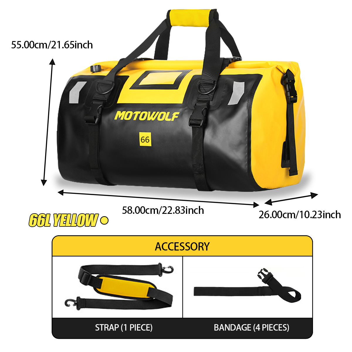 Waterproof Duffel Bag 40L/66L  - Fishing Kayak Storage Bag 评论和价格