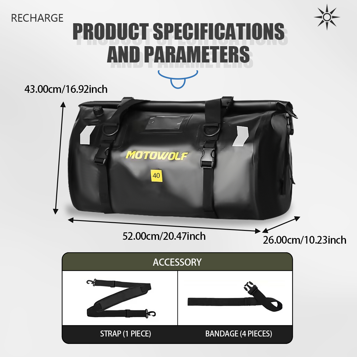 Waterproof Duffel Bag 40L/66L  - Fishing Kayak Storage Bag 评论和价格