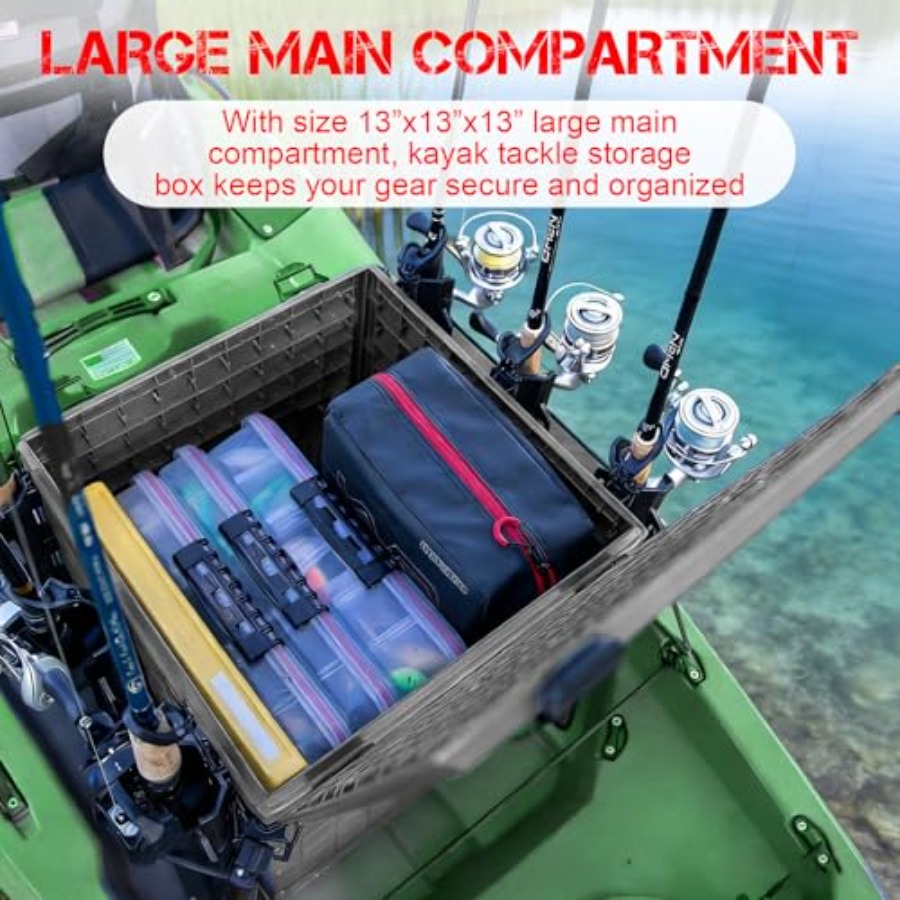 Kayak Fishing Crate with 4 Rod - Fishing Kayak Crate 评论和价格