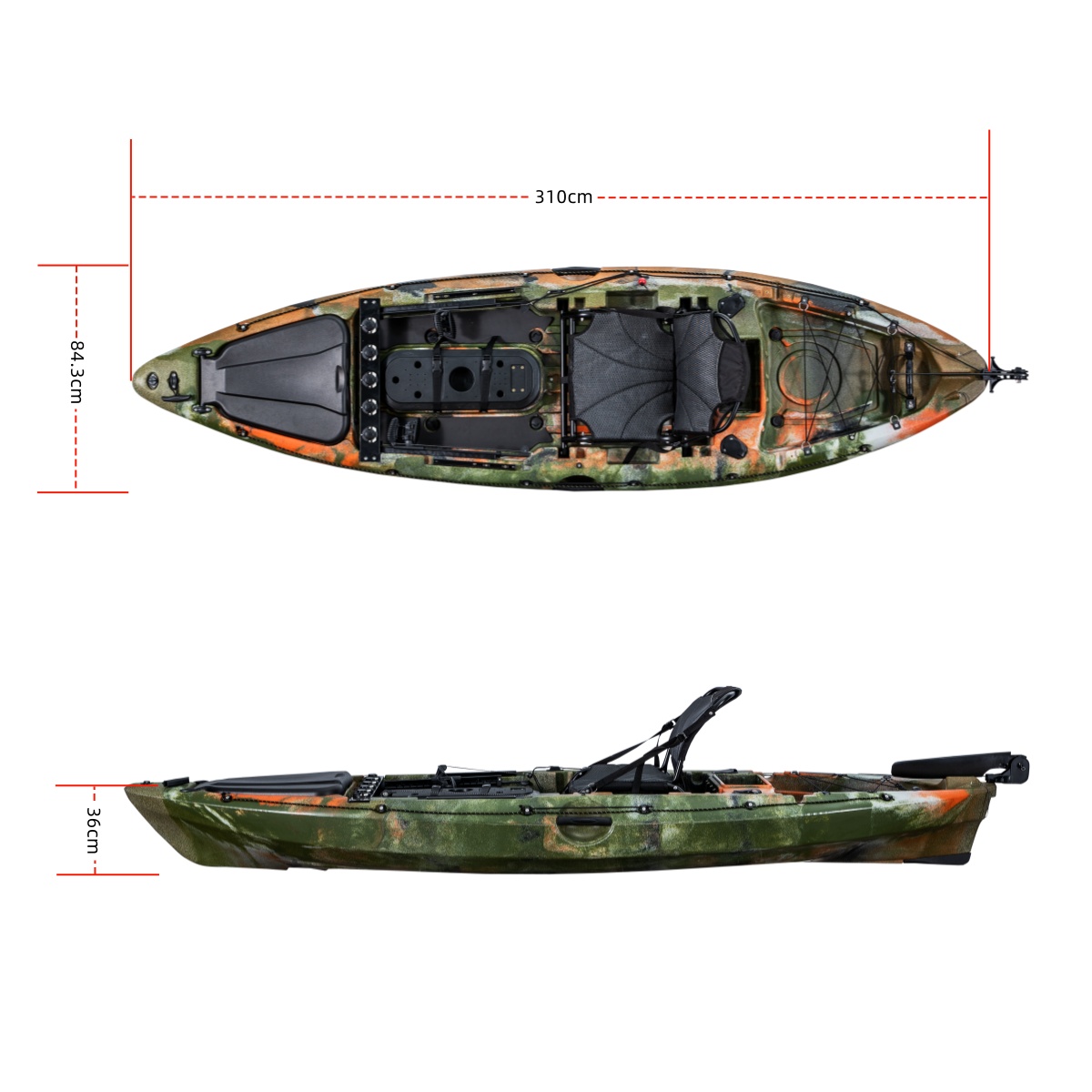 LSF First-class Single Fishing - Fishing Kayak Pedal Drive 评论和价格