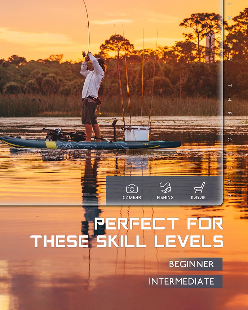 Three Air Chamber Inflatable F - Fishing Kayak Rod Holder 评论和价格